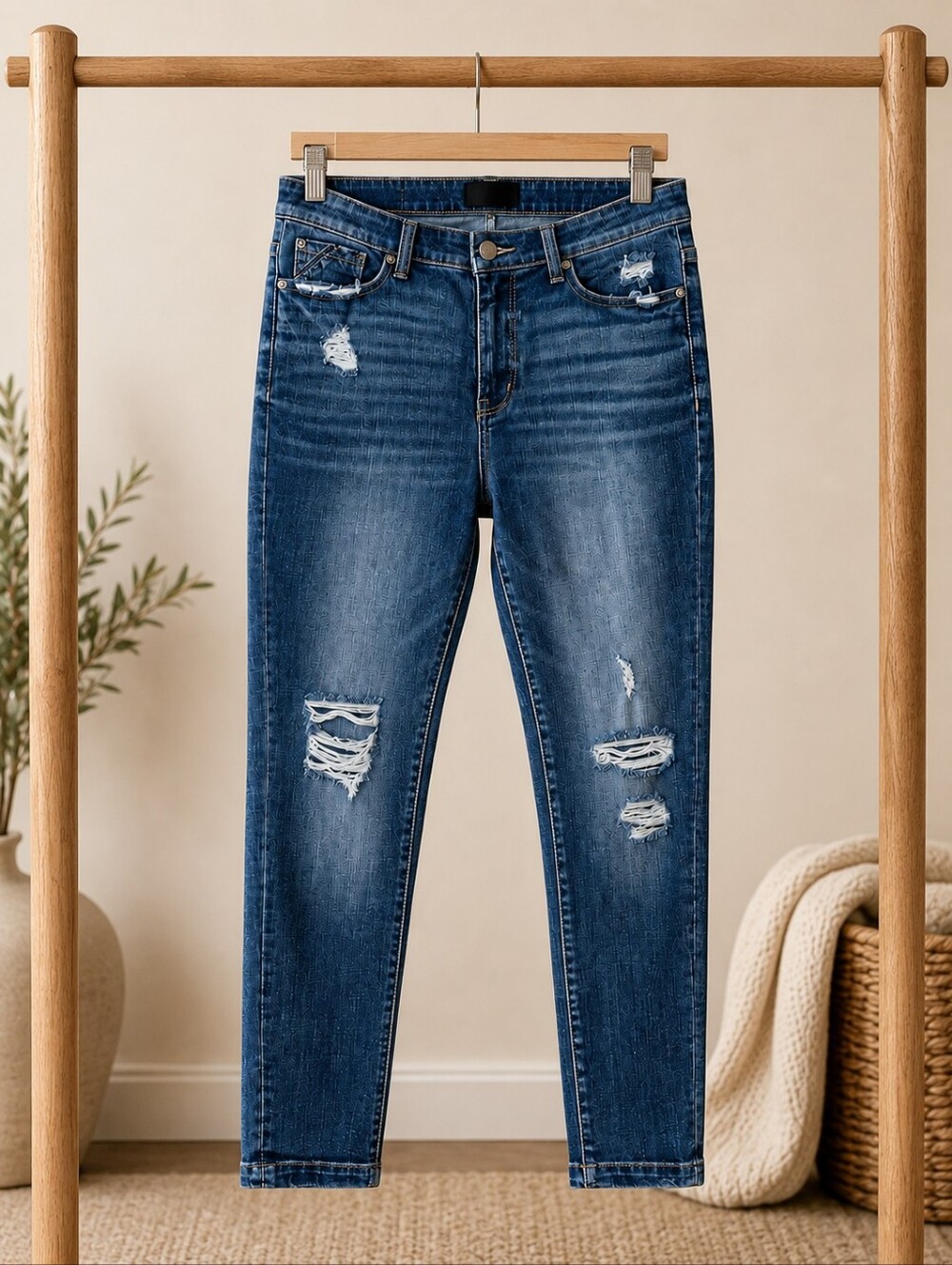 BKE Buckle Black Skinny Jeans Women’s 30 Distressed Stretch Mid Rise